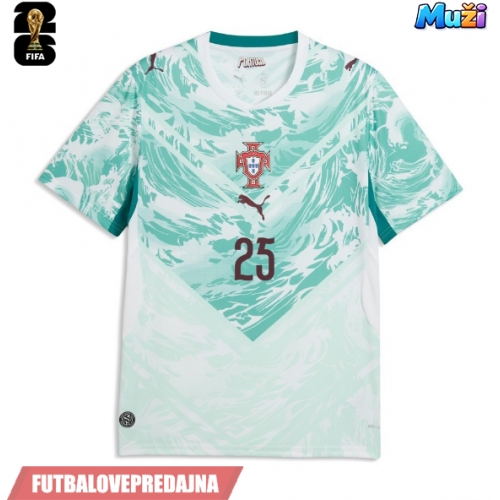Lacne Muži Futbalové dres Portugalsko Nuno Mendes #25 MS 2026 Krátky Rukáv - Preč
